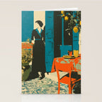 Cozy Morning on the Terrace Stationery Card Gallery Image 2