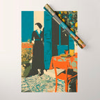 Cozy Morning on the Terrace Wrapping Paper Gallery Image 1
