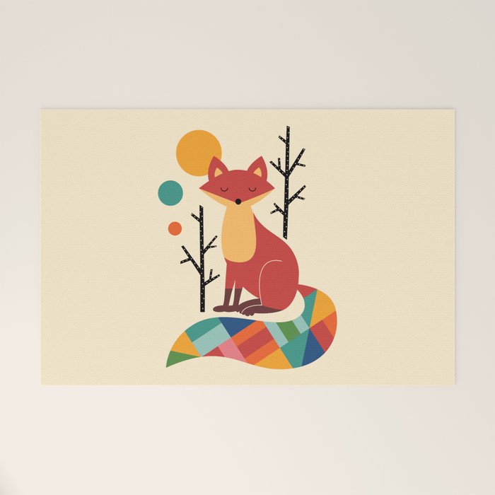 Rainbow Fox Welcome Mat Gallery Image 1