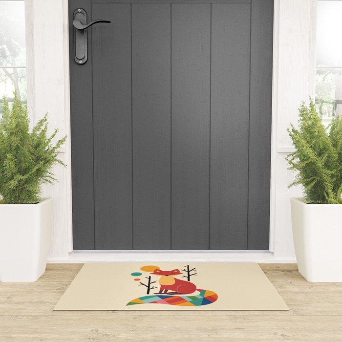 Rainbow Fox Welcome Mat Gallery Image 3