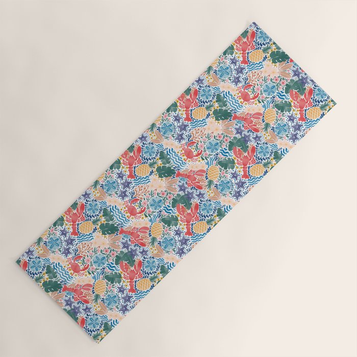 Seaside Floral Dream Yoga Mat Gallery Image 1