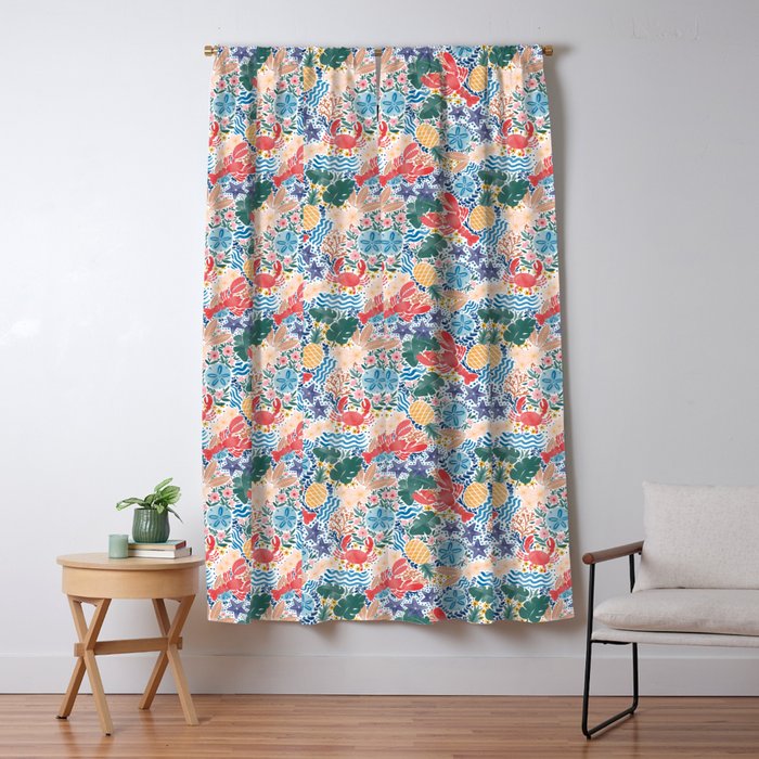 Seaside Floral Dream Window Curtain Gallery Image 5