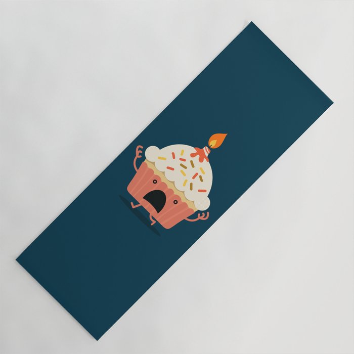 Cupcake on fire Yoga Mat Gallery Image 1