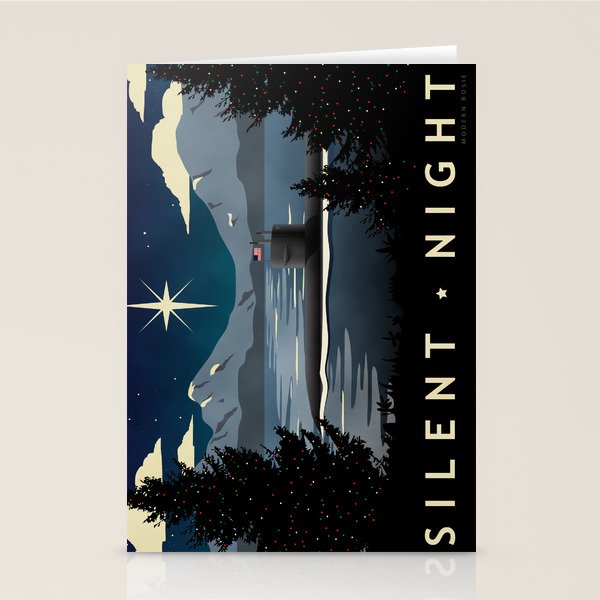 Silent Night - Submarine Holiday Stationery Card Gallery Image 2