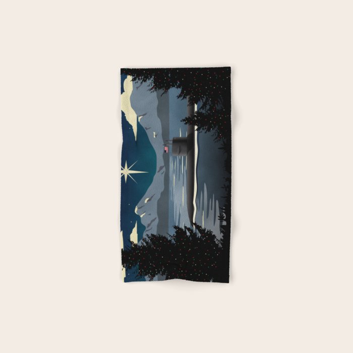 Silent Night - Submarine Holiday Bath Towel Gallery Image 1