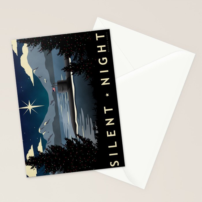 Silent Night - Submarine Holiday Stationery Card Gallery Image 2