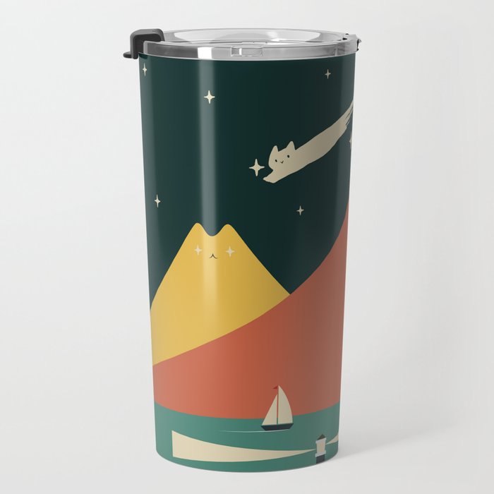 Cat Landscape 130 Travel Mug Gallery Image 3