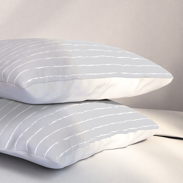 Lines II (Ultimate Gray) Pillow Sham Gallery Image 3