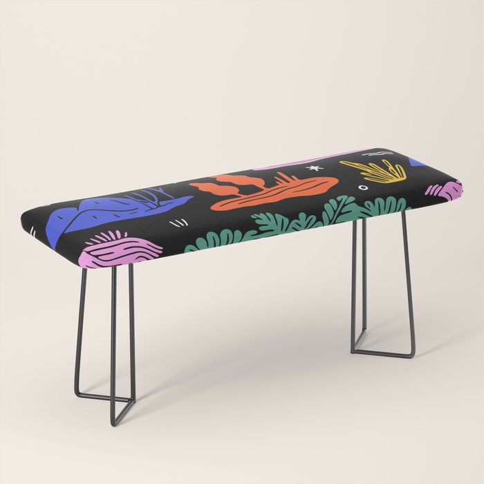 Colorful nature landscape doodle pattern Bench Gallery Image 1