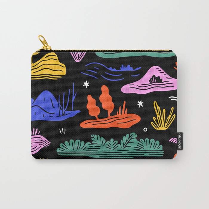 Colorful nature landscape doodle pattern Carry All Pouch Gallery Image 1