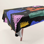 Colorful nature landscape doodle pattern Tablecloth Gallery Image 1