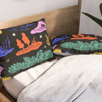 Colorful nature landscape doodle pattern Pillow Sham Gallery Image 2