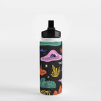 Colorful nature landscape doodle pattern Water Bottle Gallery Image 2