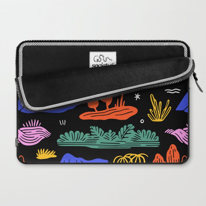 Colorful nature landscape doodle pattern Laptop Sleeve Gallery Image 2