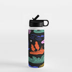 Colorful nature landscape doodle pattern Water Bottle Gallery Image 1