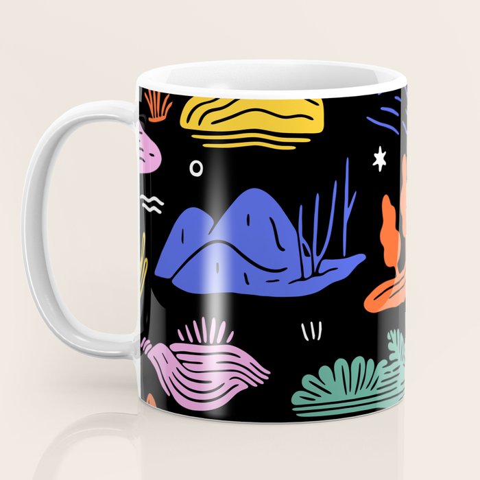 Colorful nature landscape doodle pattern Coffee Mug Gallery Image 3
