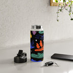 Colorful nature landscape doodle pattern Water Bottle Gallery Image 4