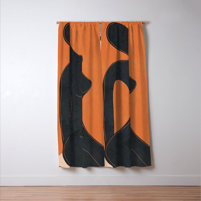 Abstract Nude II Window Curtain Gallery Image 3