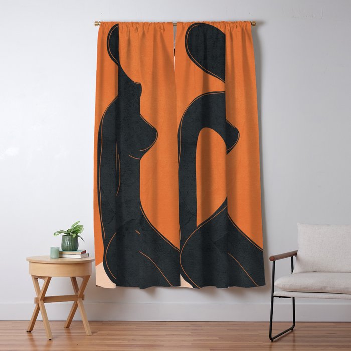 Abstract Nude II Window Curtain Gallery Image 5