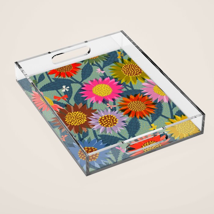 Sunflower Patch Acrylic Tray Gallery Image 1
