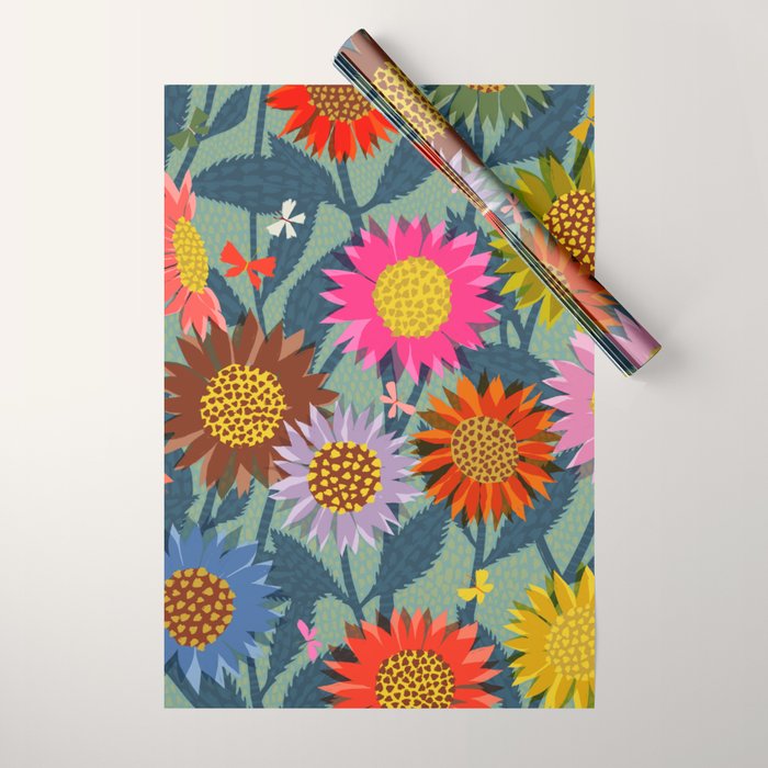 Sunflower Patch Wrapping Paper Gallery Image 1