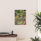 Tropical Eden Jungle on Black Vintage Print Poster Gallery Image 2