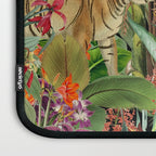 Tropical Eden Jungle on Black Vintage Print Laptop Sleeve Gallery Image 3