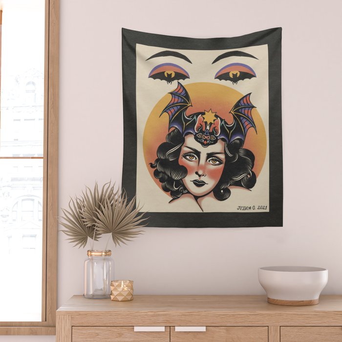 Bat Bite Betty Wall Tapestry Gallery Image 2