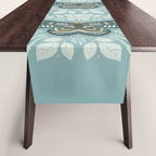 Folk Art Moth - Blue Gray Table Runner Gallery Image 1