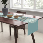 Folk Art Moth - Blue Gray Table Runner Gallery Image 2