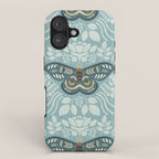 Folk Art Moth - Blue Gray iPhone Case Gallery Image 1
