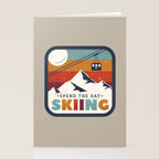 Spend The Day Skiing-Ski Badge Stationery Card Gallery Image 2