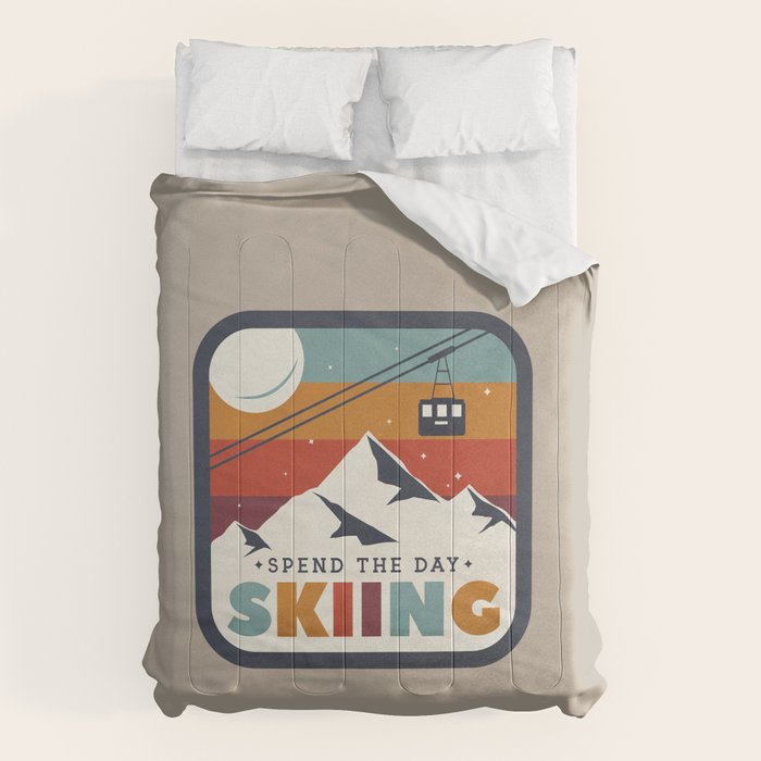 Spend The Day Skiing-Ski Badge Comforter Gallery Image 6