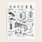 Soccer Player Football Vintage Patent Drawing Print Poster Gallery Image 4