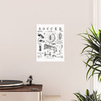 Soccer Player Football Vintage Patent Drawing Print Poster Gallery Image 2