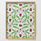 Ladybugs & Daisies - Cute Floral Bug Pattern with Ladybirds Serving Tray Gallery Image 1
