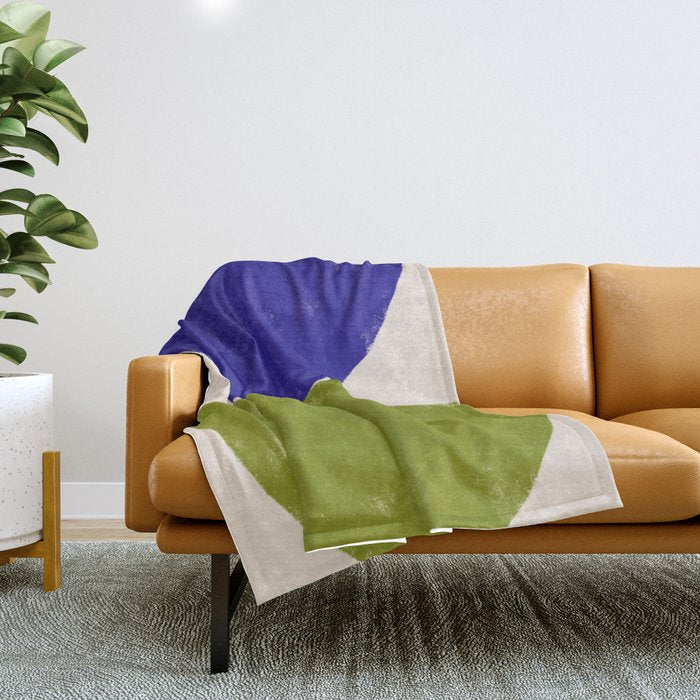 Blue and Green Objects Throw Blanket Gallery Image 1