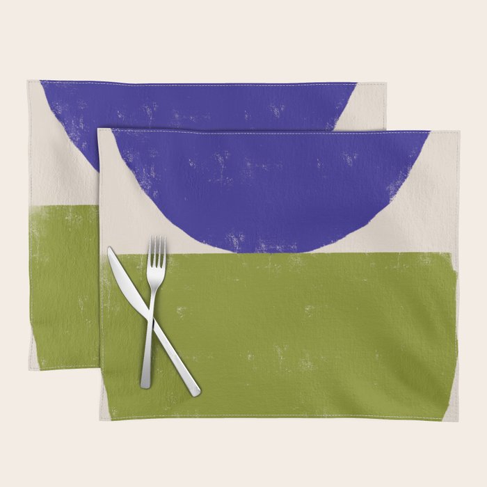 Blue and Green Objects Placemat Gallery Image 1