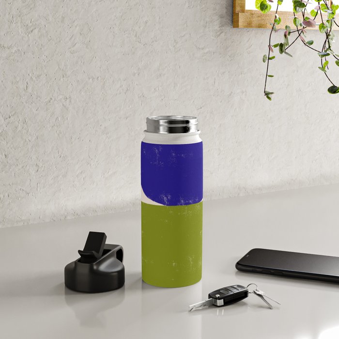 Blue and Green Objects Water Bottle Gallery Image 4
