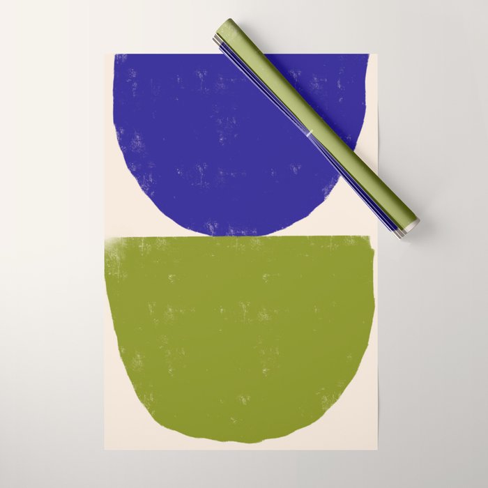 Blue and Green Objects Wrapping Paper Gallery Image 1