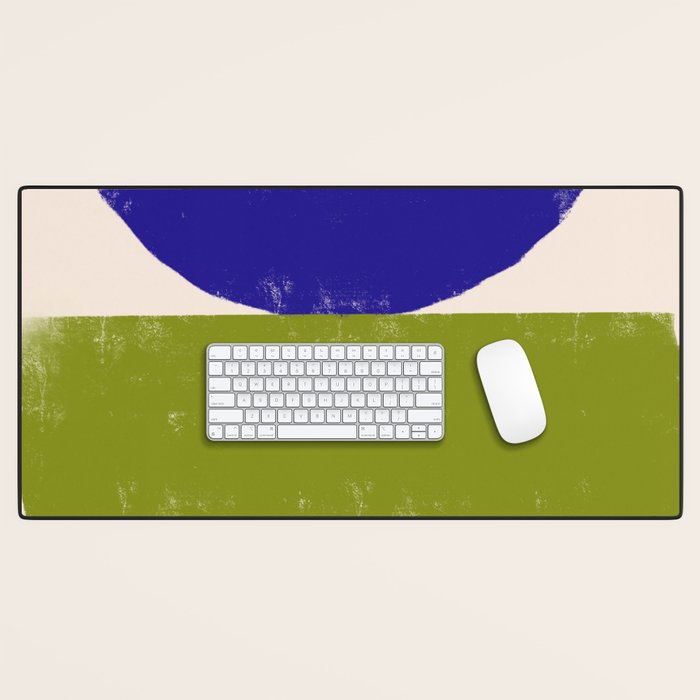 Blue and Green Objects Desk Mat Gallery Image 1