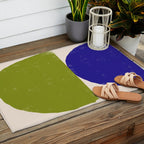 Blue and Green Objects Outdoor Rug Gallery Image 2