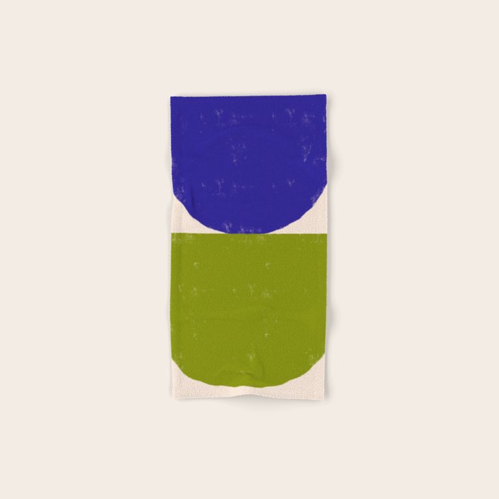 Blue and Green Objects Bath Towel Gallery Image 1