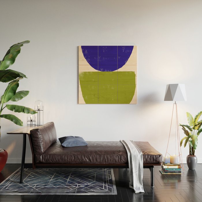 Blue and Green Objects Wood Wall Art Gallery Image 2