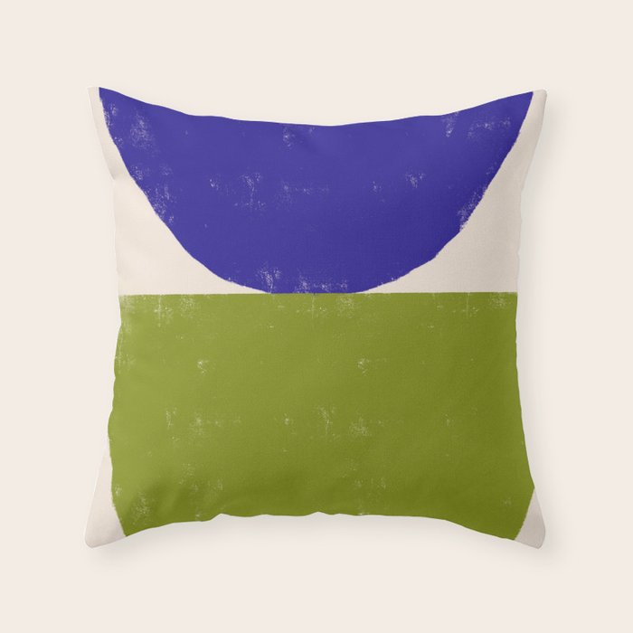 Blue and Green Objects Throw Pillow Gallery Image 6