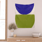 Blue and Green Objects Wall Tapestry Gallery Image 2