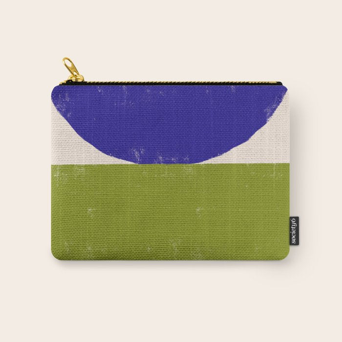 Blue and Green Objects Carry All Pouch Gallery Image 1