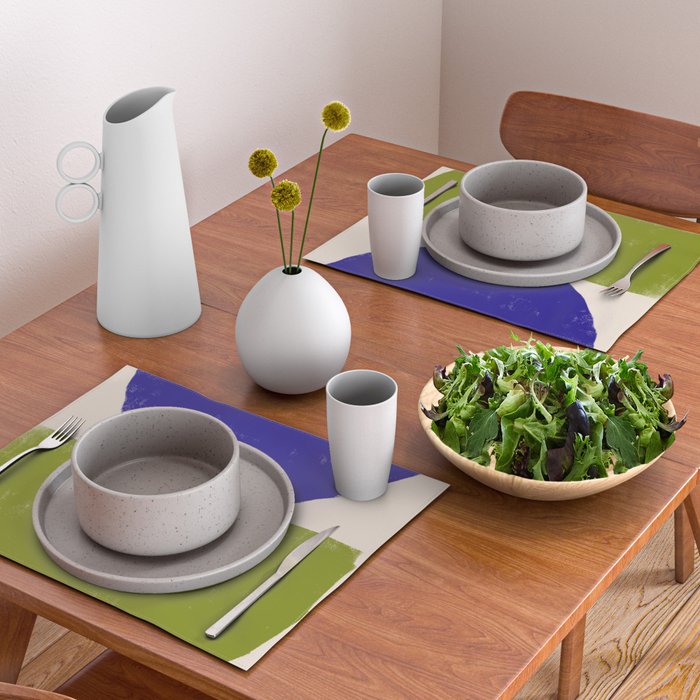 Blue and Green Objects Placemat Gallery Image 2