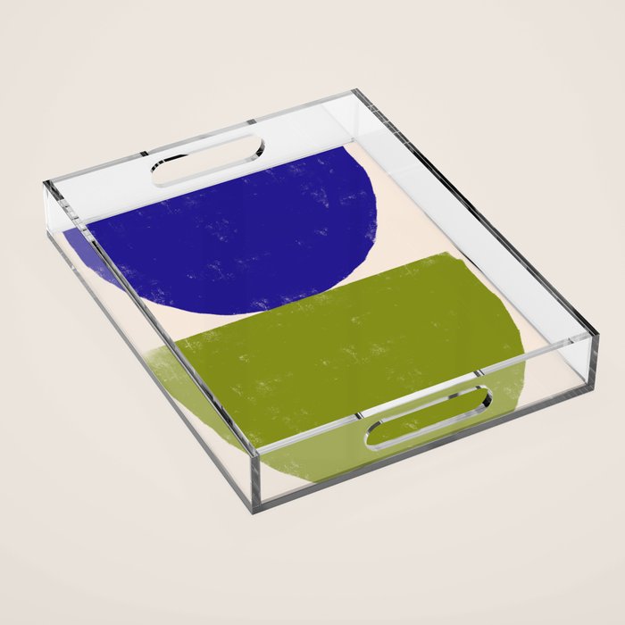 Blue and Green Objects Acrylic Tray Gallery Image 1