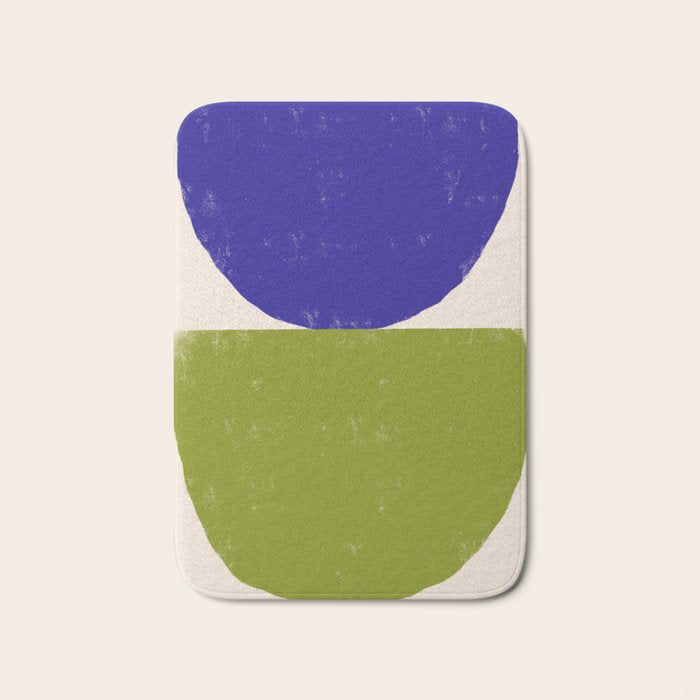 Blue and Green Objects Bath Mat Gallery Image 1